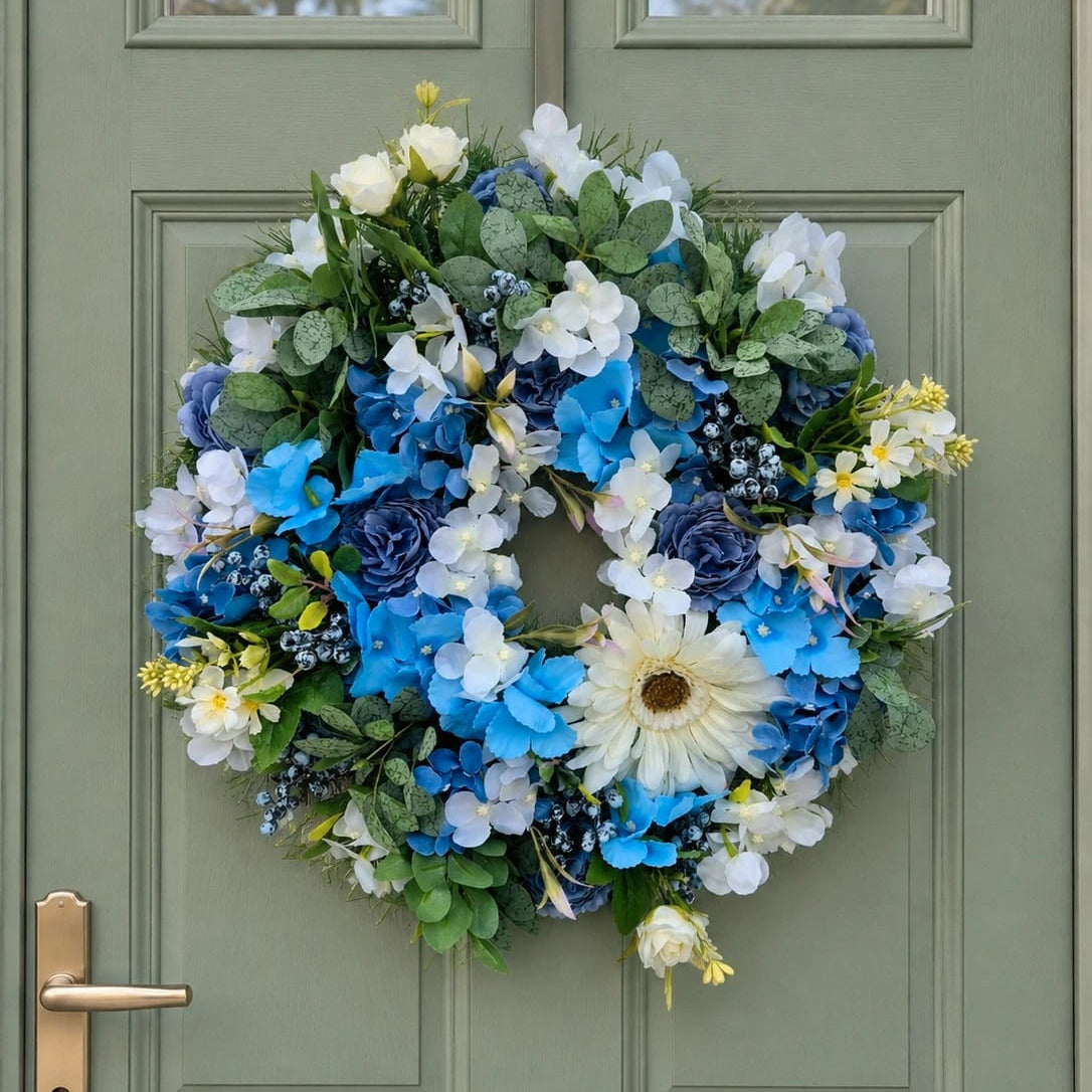 Large Wreath 54cm - Blue
