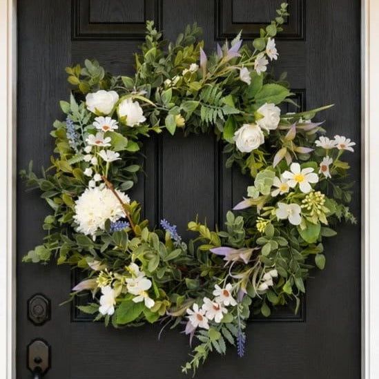 Small Wreath 40cm - White Blooms