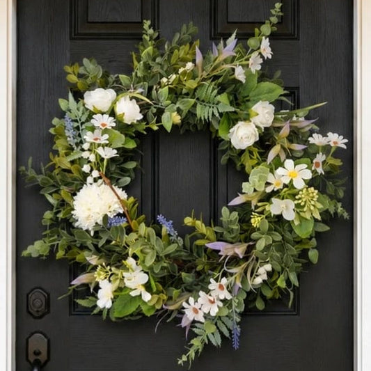 Small Wreath 40cm - White Blooms