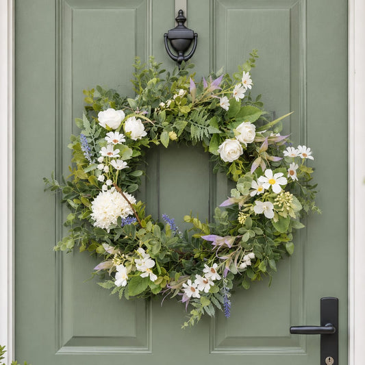 Small Wreath White Daisies 40cm